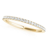 Prong Set Stackable Half Eternity Ring in Gold & Platinum
