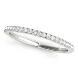 Prong Set Stackable Half Eternity Ring in Gold & Platinum