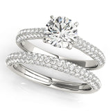 Pavã© Half Eternity Ring in Gold & Platinum