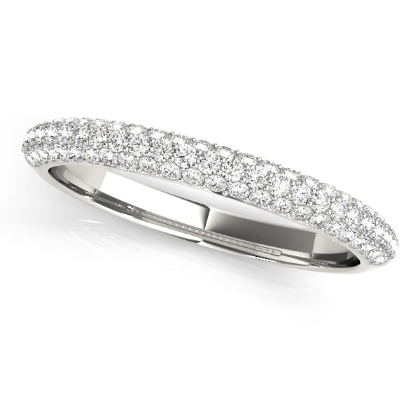 Pavã© Set Half Eternity Ring in Gold & Platinum