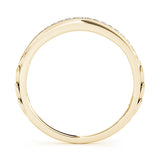 Vintage-Inspired Milgrain Half Eternity Ring in Gold & Platinum