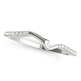 Contoured Half Eternity Ring in Gold & Platinum