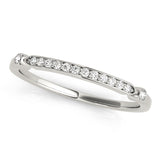 Single Row Prong in Channel Half Eternity Ring in Gold & Platinum