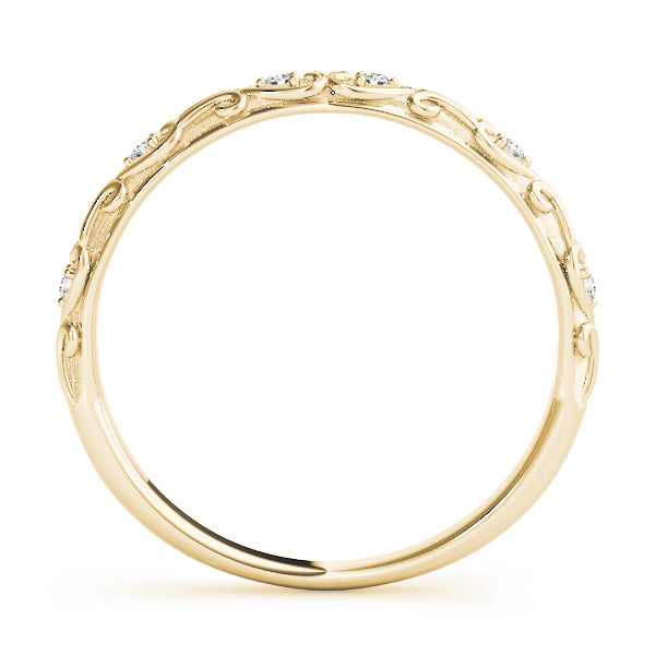 Vintage Inspired Half Eternity Ring in Gold & Platinum