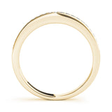 Prong-in-Channel Half Eternity Ring in Gold & Platinum