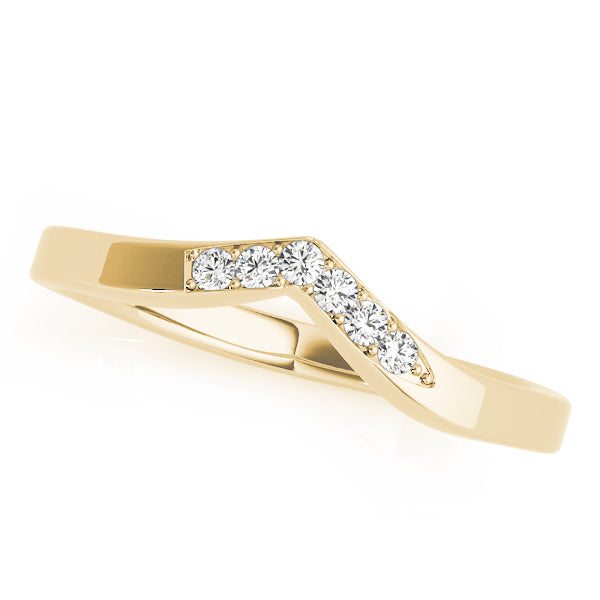 Prong in Channel Curved Half Eternity Ring in Gold & Platinum