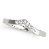 Prong in Channel Curved Half Eternity Ring in Gold & Platinum