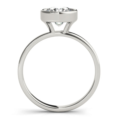 Round Cut Diamond Bezel Setting Solitaries 