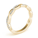 Braided Half Eternity Ring in Gold & Platinum