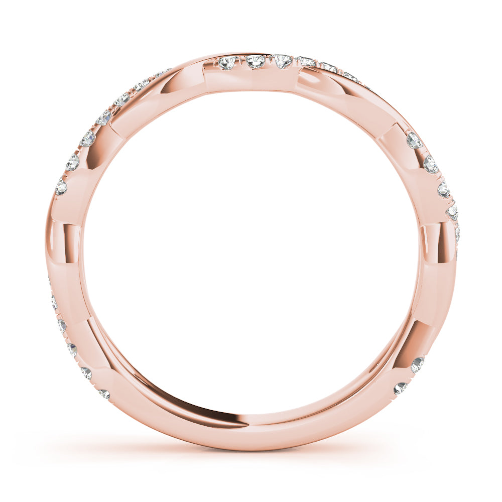 Braided Half Eternity Ring in Gold & Platinum