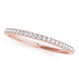 Split Prong Wedding Half Eternity Ring in Gold & Platinum
