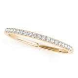 Split Prong Wedding Half Eternity Ring in Gold & Platinum