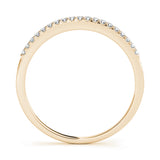 Split Prong Wedding Half Eternity Ring in Gold & Platinum