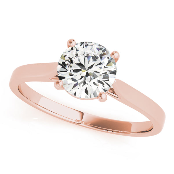 Resplendent Solitaire Engagement Ring Round Diamond Engagement Ring — 9K/18K Gold & Platinum