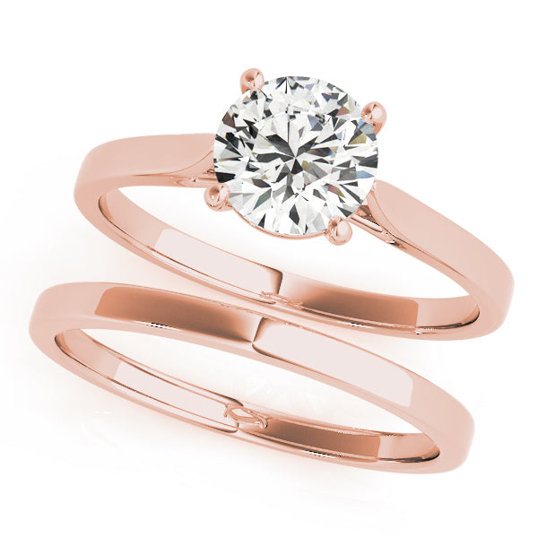 Resplendent Solitaire Engagement Ring Round Diamond Engagement Ring — 9K/18K Gold & Platinum