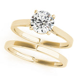 Resplendent Solitaire Engagement Ring Round Diamond Engagement Ring — 9K/18K Gold & Platinum