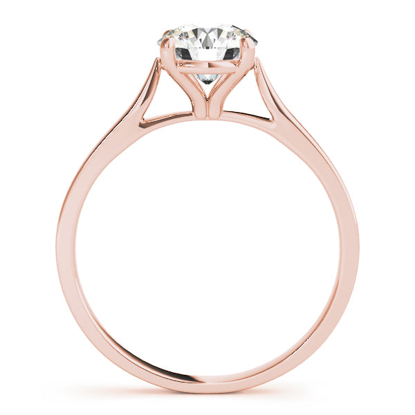 Resplendent Solitaire Engagement Ring Round Diamond Engagement Ring — 9K/18K Gold & Platinum