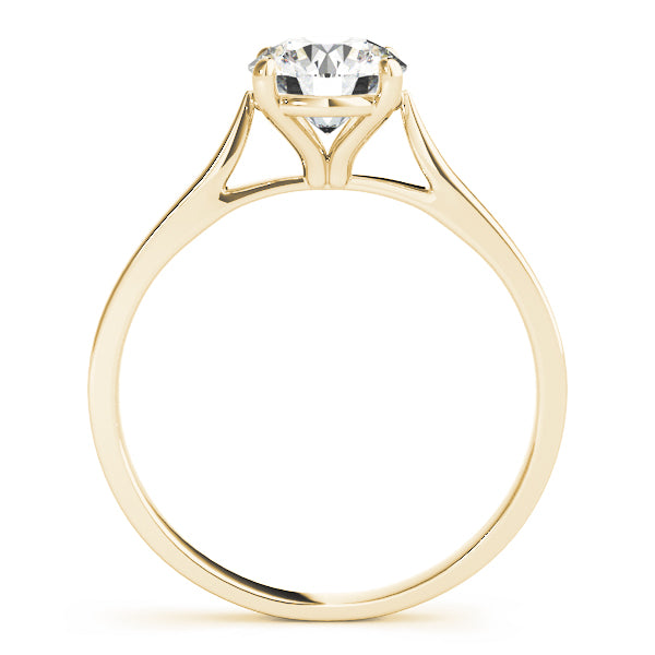 Resplendent Solitaire Engagement Ring Round Diamond Engagement Ring — 9K/18K Gold & Platinum
