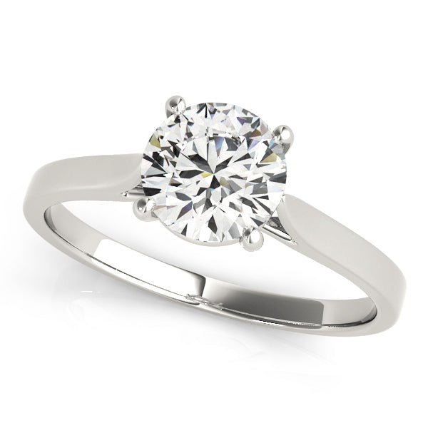 Resplendent Solitaire Engagement Ring Round Diamond Engagement Ring — 9K/18K Gold & Platinum