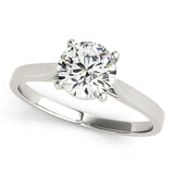 Resplendent Solitaire Engagement Ring Round Diamond Engagement Ring — 9K/18K Gold & Platinum