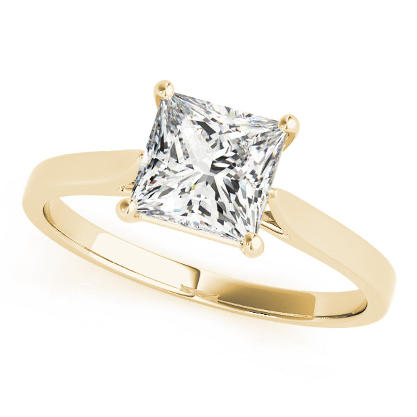 Cherished Cut Solitaire Engagement Ring Princess Diamond Engagement Ring — 9K/18K Gold & Platinum