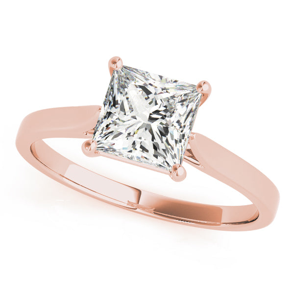 Cherished Cut Solitaire Engagement Ring Princess Diamond Engagement Ring — 9K/18K Gold & Platinum