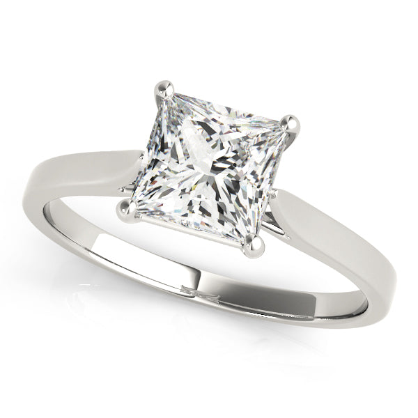 Cherished Cut Solitaire Engagement Ring Princess Diamond Engagement Ring — 9K/18K Gold & Platinum