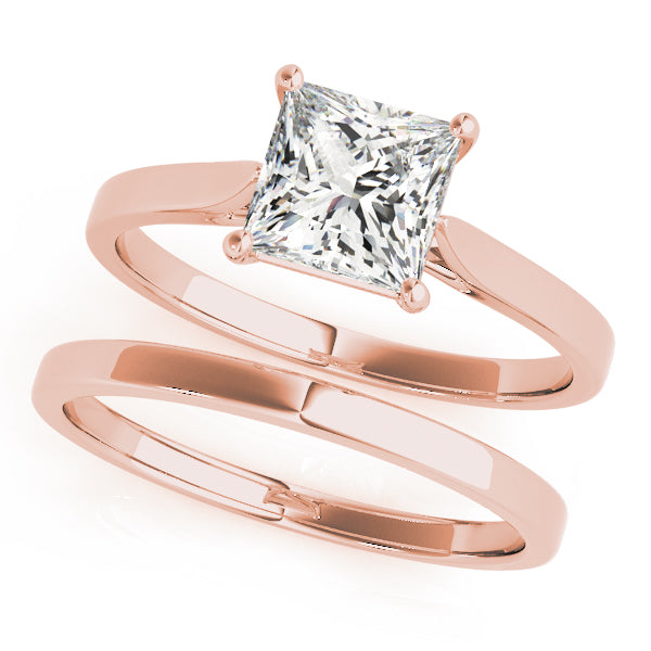 Cherished Cut Solitaire Engagement Ring Princess Diamond Engagement Ring — 9K/18K Gold & Platinum