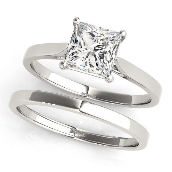 Cherished Cut Solitaire Engagement Ring Princess Diamond Engagement Ring — 9K/18K Gold & Platinum