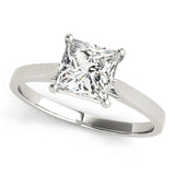 Cherished Cut Solitaire Engagement Ring Princess Diamond Engagement Ring — 9K/18K Gold & Platinum