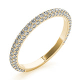 Straight Pavã© Half Eternity Ring in Gold & Platinum