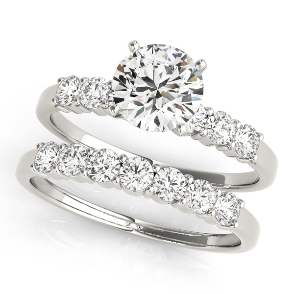 Majestic Single Row Engagement Ring Round Diamond Engagement Ring — 9K/18K Gold & Platinum