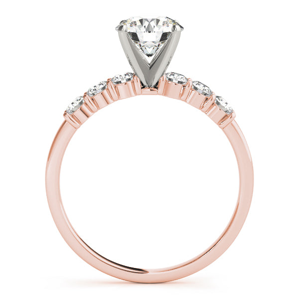 Majestic Single Row Engagement Ring Round Diamond Engagement Ring — 9K/18K Gold & Platinum