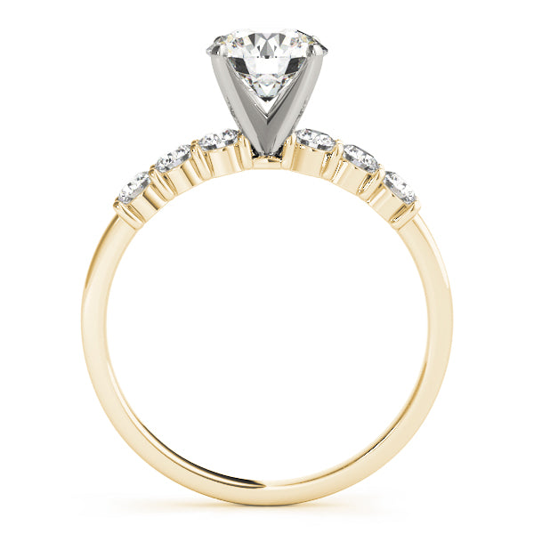 Majestic Single Row Engagement Ring Round Diamond Engagement Ring — 9K/18K Gold & Platinum