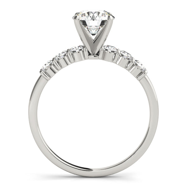 Majestic Single Row Engagement Ring Round Diamond Engagement Ring — 9K/18K Gold & Platinum