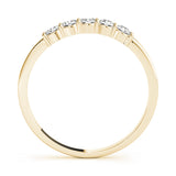 Shared Prong Half Eternity Ring in Gold & Platinum