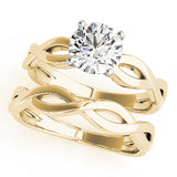 Noble Twisted Shank Engagement Ring Round Diamond Engagement Ring — 9K/18K Gold & Platinum