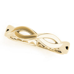 Infinity Twisted Wedding Gold Band