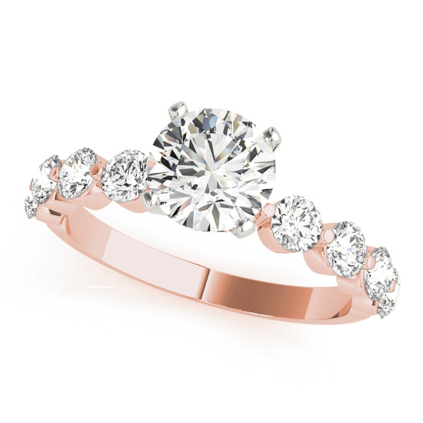 Classic Single Prong Engagement Ring Round Diamond Engagement Ring — 9K/18K Gold & Platinum