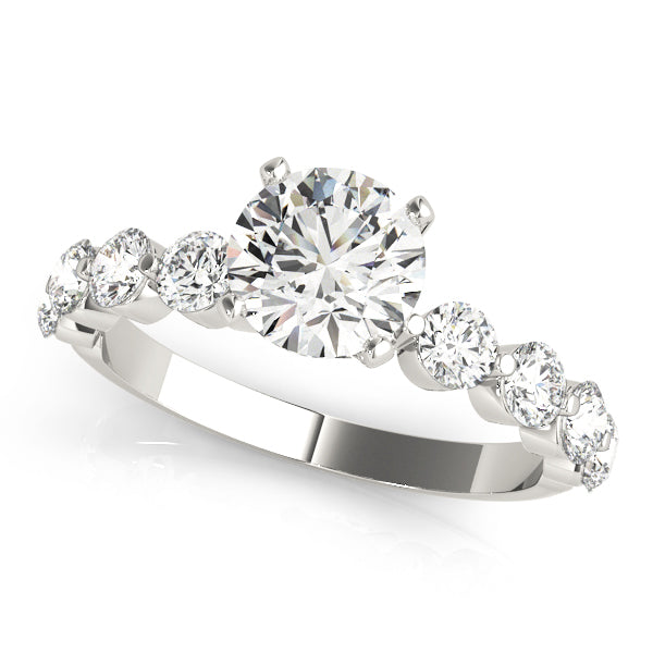 Classic Single Prong Engagement Ring Round Diamond Engagement Ring — 9K/18K Gold & Platinum