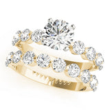 Classic Single Prong Engagement Ring Round Diamond Engagement Ring — 9K/18K Gold & Platinum