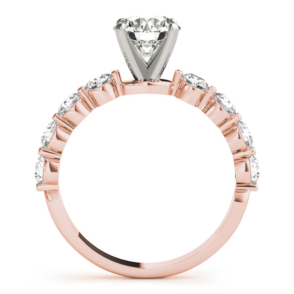 Classic Single Prong Engagement Ring Round Diamond Engagement Ring — 9K/18K Gold & Platinum