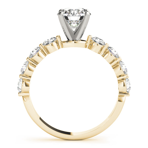 Classic Single Prong Engagement Ring Round Diamond Engagement Ring — 9K/18K Gold & Platinum