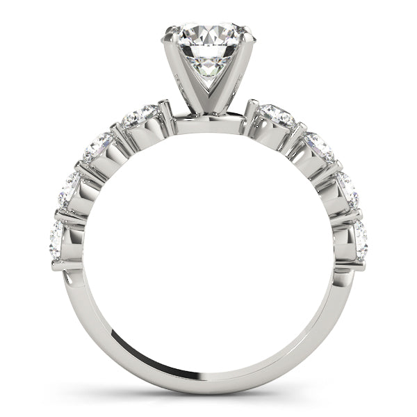 Classic Single Prong Engagement Ring Round Diamond Engagement Ring — 9K/18K Gold & Platinum