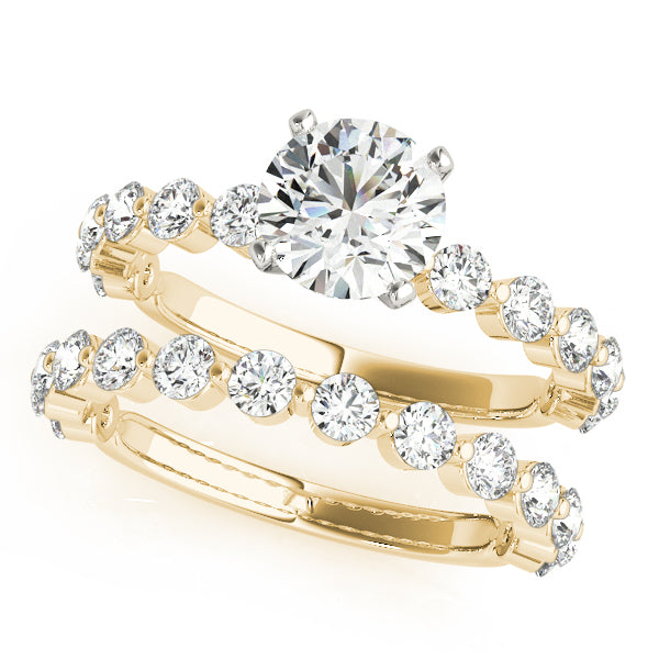 Luxe Single Prong Engagement Ring Round Diamond Engagement Ring — 9K/18K Gold & Platinum