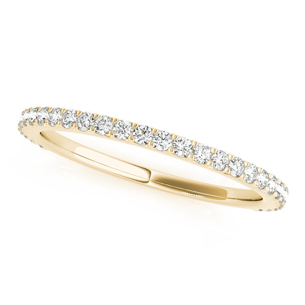 Straight Diamond Half Eternity Ring in Gold & Platinum