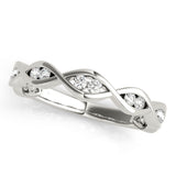 Twisted Half Eternity Ring in Gold & Platinum