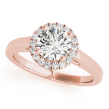 Luxe Halo Engagement Ring Round Diamond Engagement Ring — 9K/18K Gold & Platinum
