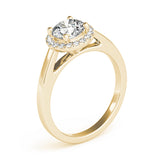 Luxe Halo Engagement Ring Round Diamond Engagement Ring — 9K/18K Gold & Platinum