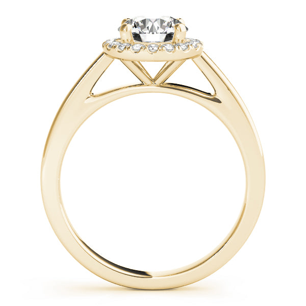 Luxe Halo Engagement Ring Round Diamond Engagement Ring — 9K/18K Gold & Platinum